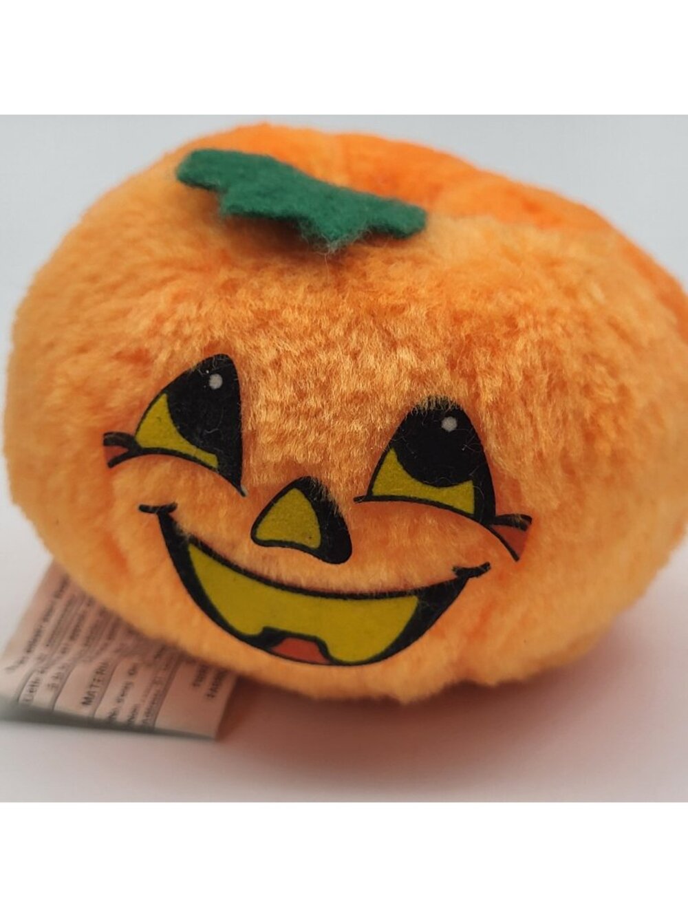 VTG Amscan Orange Smiling Pumpkin Stuffed Plush Halloween toy Decor